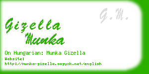 gizella munka business card